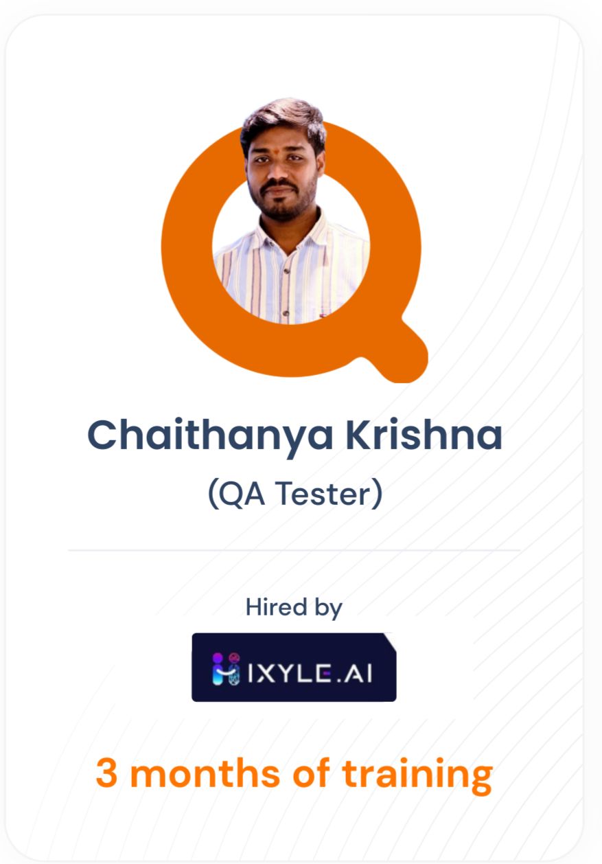 Chaithanya Krishna — QA Tester success story