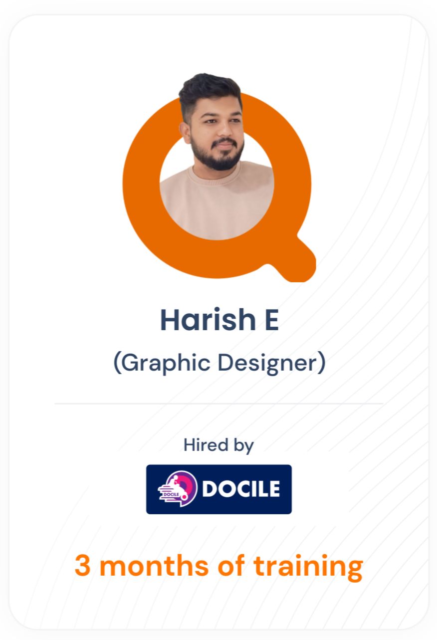 Harish E — Graphic Designer success story