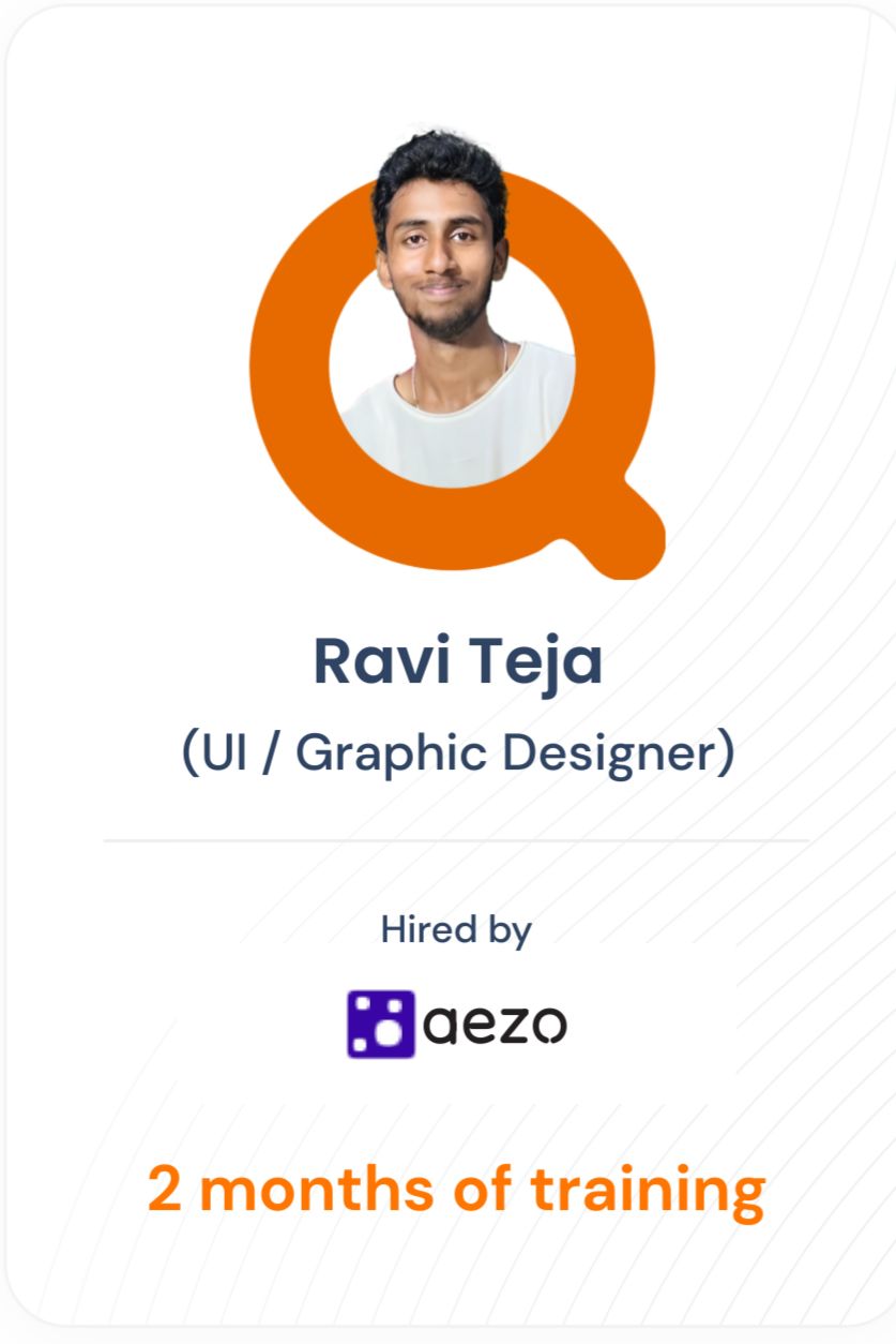 Ravi Teja — UI / Graphic Designer success story