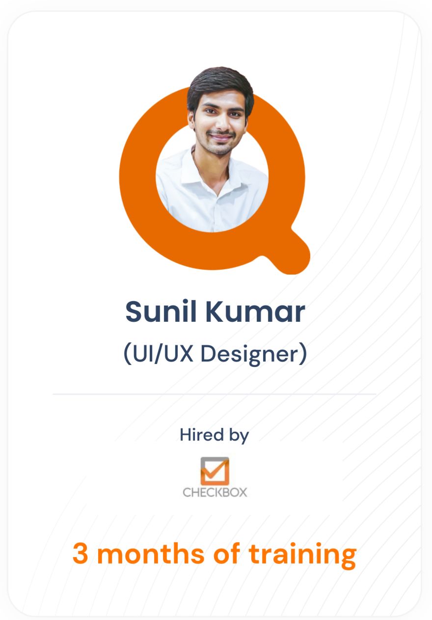 Sunil Kumar — UI/UX Designer success story